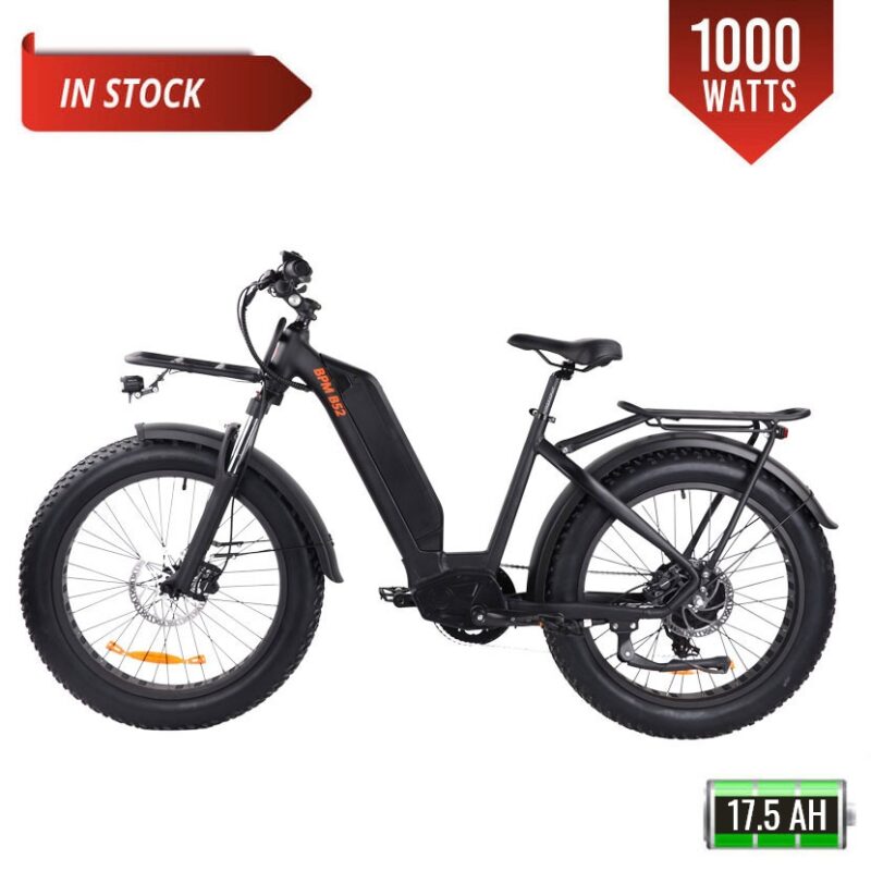 B-52 Step-Thru Fat Tire Electric Bike with Rack