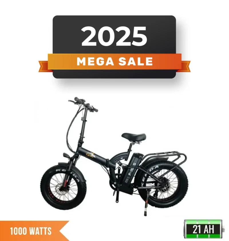F-15RS 1000W Folding Fat Tire Electric Bike - 48V*21AH