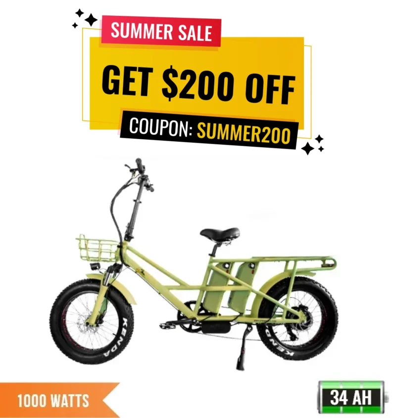 F-16 Dual Battery Fat Tire Electric Bicycle- 34AH