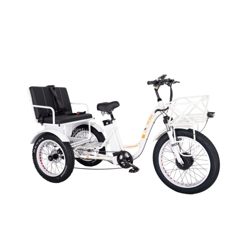 white electric tricycle 750 right