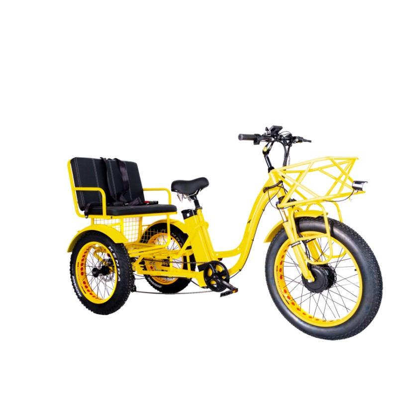 yellow electric tricycle 750 right